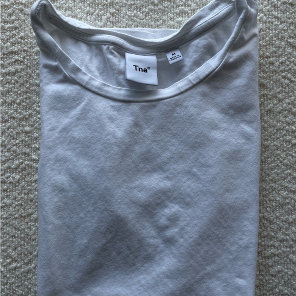 TNA lightweight stretch cotton jersey crewneck t-shirt, M - Picture 2 of 7